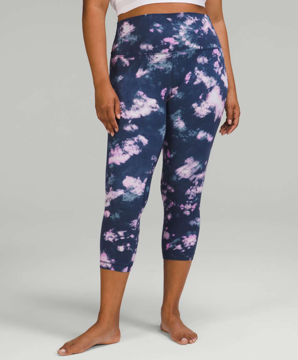 Lululemon Align High-Rise Crop 23" Circulate Tie Dye Mineral Blue Multi Womens 6